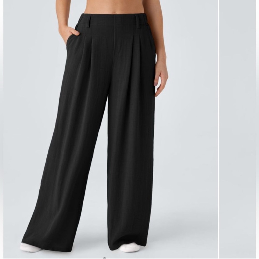 Halara Women's Medium Black Wide-Leg Pants